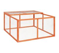 BAZZI Clapier pour lapins et cochons d'Inde - 124 x 120 x 60 cm - En bois massif - Pour lapins et petits animaux