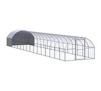 BAZZI Clôture de poules extérieures, maison pour chiens d'extérieur, boîte pour chiens extérieurs, poulailler, pour poules d'extérieur, avec toit, clôture pour poules, en acier galvanisé, 3 x 16 x 2 m