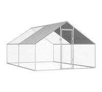 BAZZI Poulailler enclos poulailler enclos enclos lapin enclos enclos enclos pour petits animaux en acier galvanisé 2,75 x 4 x 1,92 m