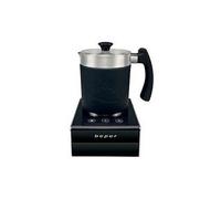 Beper Mousseur à lait BB.200 – 650 W, températures réglables, fouets amovibles – Noir/Argent
