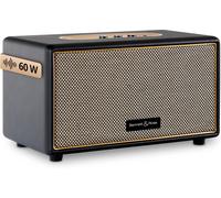 Bb-860Bk Blackmore Haut-Parleur Bluetooth Rétro En Cuir - Haut-Parleur Vintage Avec 2X 30W - Speaker Entrée Usb Avec Lecteur Mp3 - Jack 3,5 Mm Avec Aux-In - Enceinte En Noir