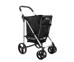 BB BASKET TWEED - Chariot de course Rolser pliable 4 roues - Noir