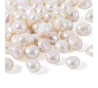 BB Beadthoven 50 pièces de perles naturelles d'eau douce en forme de pomme de terre couleur nacre Perles baroques pour la fabrication de colliers, bracelets de mariage en bijoux, trou : 0,6 mm