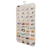 BB Brotrade Organiseur de bijoux à suspendre, organisateur d'accessoires, en toile naturelle Ultra 80 poches pour ranger des bijoux (beige)