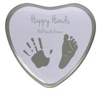BB & Co - Boîte d'empreinte Happy Hands argenté - Gris