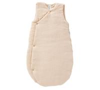 Gigoteuse en Gaze de Coton Double pour Bébé, Forme Kimono, Couleur Biscuit (6-18 mois)