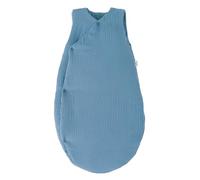 BB&Co Gigoteuse en Gaze de Coton Double pour Bébé, Forme Kimono, Couleur Pierre Bleue (6-18 Mois)