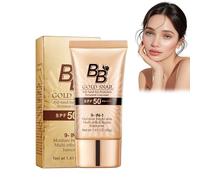 BB Crème Escargot Doré avec SPF - Sunscreen BB Cream SPF50+ P Maquillage Hydratation et Couvrance en Un, Protection UV et Teint Éclatant (Ivoire, 40 g)