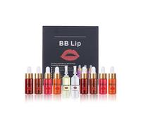 BB Lips Serum Kit, Semi Permanent Make-up Treatment, Lip Gloss BB Lip Serum for Lip Pigment, Including 4 Colors Liquid Lip Pigments
