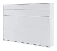 BB Loisir Armoire-lit escamotable horizontal 140x200 cm blanc mat mural Consus