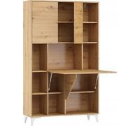 BB Loisir Armoire Placard Convertible en Bureau et Table Home Office 175x105x34cm « Meggie 2-Chêne Artisan»