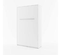 BB Loisir Lenart Armoire Lit escamotable Vertical 140x200 cm Blanc Mat Lit Rabattable Consus Pro