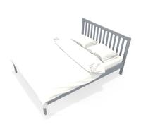 BB Loisir Lit 2 Places 140x190cm Gris PARVI Inclus sommier