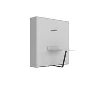 BB Loisir Lit Armoire 160x200cm avec Table Lit escamotable M3 Lit Mural Gris Perle