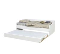 BB Loisir Lit gigogne 90x190cm Blanc SWITY Blanc Inclus sommier et 1 tiroir lit