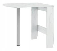 BB Loisir Table à Manger Semi-Ovale Pliante Blanc Artisan 81x80cm modèle:HOMNI 6 Table Pliable Papillon