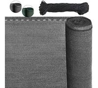 BB Sport Brise Vue Pare-Vue 150 g/m² y Compris cordelette en Nylon résistant aux UV aux déchirures et au Vent, Taille:1.2m x 10m, Couleur:Gris