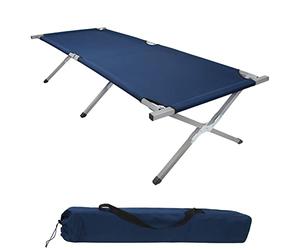 Lit De Camp Pliant Aluminium ODF - Chaise Longue/canapé Camping, Avec Sac De Transport