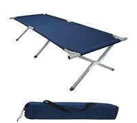 BB Sport Lit de Camp Pliable Pliant Camping 1 Personne 190x64x41 cm Bleu