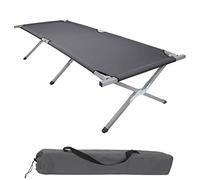 BB Sport Lit de Camp Pliable Pliant Camping 1 Personne 190x64x41 cm Gris