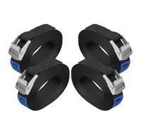 BB Sport Sangle d'Arrimage à Griffe Noir Serrage 250 kg 4 pièces 2,5cmx2,5m | Sangles, TÜV, Boucle, sans Cliquet, Autobloquante, Tendeur, Coffre, Remorque, Matelas, Camion, DIN EN 12195-2, Polyester