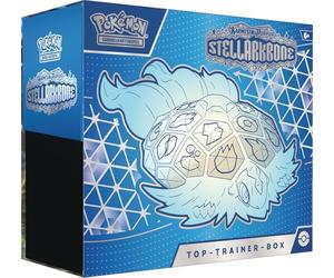 BB-Toy-Trades Bundles Toploader & Pokemon Karmesin & Purple Stellarkrone Top Trainer Box KP07 - Allemand & Emballage d'origine