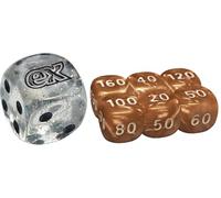 BB-Toy-Trades compatible avec PKM TCG Elite Top Trainer Set de dés de marques de dégâts avec protection d'expédition BB-Toy-Trades (Développements prismatiques)