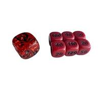 BB-Toy-Trades compatible avec PKM TCG Elite Top Trainer Set de dés de marques de dégâts avec protection d'expédition BB-Toy-Trades (Origine perdue rouge)