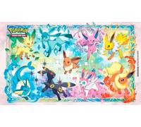 BB-Toy-Trades Compatible avec Pokemon Eeveelutions Evoli TCG Playmat Tapis de jeu Tapis de souris Sous-main Évolutions prismatiques Collection Super Premium