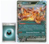 BB-Toy-Trades TCG PKM Carte de promotion XXL Pokémon Dracaufeu ex SVP-196 Carte promo étoile noire - Allemand - Fullart Holo Mega Jumbo Carte simple avec pochette BB-Toy-Trades