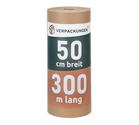 BB-Verpackungen 1 x Papier kraft à la soude 0,5 x 300 m (papier d’emballage marron résistant aux déchirures, papier kraft, matériau d'emballage) - jeu de 1 à 10 rouleaux