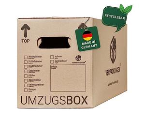 BB-Verpackungen 30 x Carton de déménagement Pro 600 x 328 x 340 mm (stable, cannelure double en papier recyclé, résistante aux charges jusqu'à 40 kg) - Sets entre 5 et 150 unités