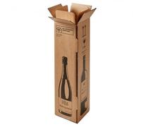 BB-Verpackungen Lot de 20 cartons d'expédition pour bouteille de vin - 105 x 105 x 420 mm - Solides, robustes, en carton pour bouteille, 1 bouteille) - Lot de 10 et 80 pièces