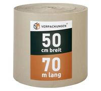 BB-Verpackungen Papier ondulé en rouleau 0,5 x 70 m (papier ondulé, carton ondulé, matériau de remplissage, 100 % recyclable, l’idéal pour les expéditions, les déménagements et les couvertures de protection)
