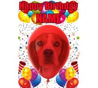 BB133 Carte d'anniversaire personnalisée Motif chien Beagle