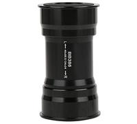 BB386 Cadre en Alliage d'Aluminium Noir pour VTT, Support de Pédalier Pressé, Axe de 24mm avec Couvercle Adaptateur, Accessoire de Vélo Haute Performance pour Cadres BB386EVO PF30