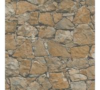 BB51138-Bricks et Plus Mur de Pierres Effet Brique Bronze Marron Galerie Peint