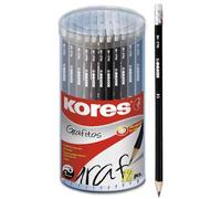 [BB92372] Kores Crayon papier Triangulaire "GRAFITOS" bout gomme HB pot de 72