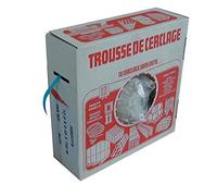 BBA Emballages - Kit de cerclage - 1 Feuillard PP Bleu 12 x 0,50 mm x 750 m / 250 Boucles / 1 carton dévidoir