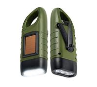 BBABBT Wind up Lampe de Poche, Lampe LED D'urgence Lampe de Poche de Survie, Lampe de Lecture, Lampe de Poche de Manivelle Solaire pour Extérieur, Camping Alpinisme