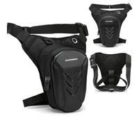 BBAIYULE Sac de jambe de moto, sac de cuisse multifonctionnel avec sangles de jambe amovibles, sac de jambe drop, noir, pour cyclisme, randonnée, camping, hommes et femmes (style direction de flèche)