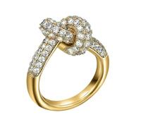 Bbajszx Anneaux de noeud plaqués ornés de pierres de Zircon colorées vibrantes une utilisation de longue durée anneaux de noeud de Zircon colorés