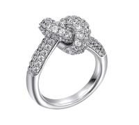 Bbajszx Anneaux de noeud plaqués ornés de pierres de Zircon colorées vibrantes une utilisation de longue durée anneaux de noeud de Zircon colorés