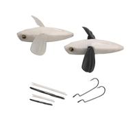 Bbajszx Appâts Souples réalistes pour Poissons Volants, avec Crochet caché et agitée pour de leurres artificiels, leurres Souples Secrets