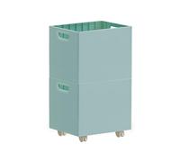 Bbajszx Boîte de rangement en plastique solide avec roulettes pratiques, panier de rangement mobile pour un déplacement simple et un usage domestique flexible, organisation de la maison