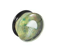 Bbajszx Bouchons d ' oreille en verre méduse artistique avec base noire et surbrillance multicolore, parfaits pour les amateurs de piercing, bijoux de corps présents