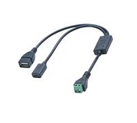 Bbajszx Câble convertisseur abaisseur avec Protection Contre Les Courts-Circuits, Texture métallique en Plastique pour appareils 5 V, Lampe de Ventilateur, processeur à Courant continu