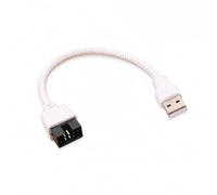 Bbajszx Câble USB 2.0 tressé mâle 9 Broches pour Carte mère, câble USB 2.0 blindé de 20 cm pour la Maintenance de l ' Ordinateur, la Liaison de périphériques internes et Les Courses compactes