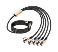 Bbajszx Câble USB C TangleFree 5 en 1 Chargeurs d ' appareils Multiples avec Nylon tressé et Sangles Magiques pour Un Rangement Facile Câble USB C de Rapide