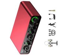 Bbajszx Carte Son USB Portable avec entrées XLR pour Microphones Instruments 24 Bits 192 kHz Plug and Play Carte Son USB Facile à Utiliser pour Chanter en Direct